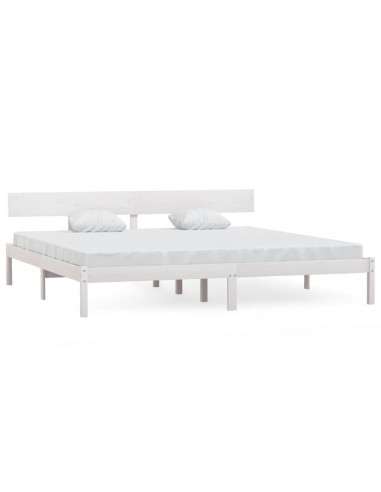 Giroletto Bianco in Legno Massello di Pino 200x200 cm