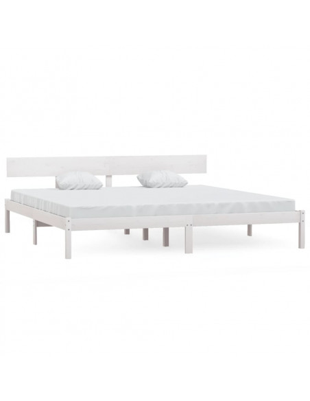 Giroletto Bianco in Legno Massello di Pino 200x200 cm