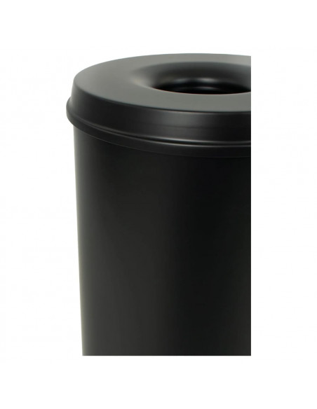V-Part Cestino per Carta Autoestinguente 50 L Nero