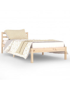 Telaio Letto in Legno Massello di Pino 90x200 cm 2