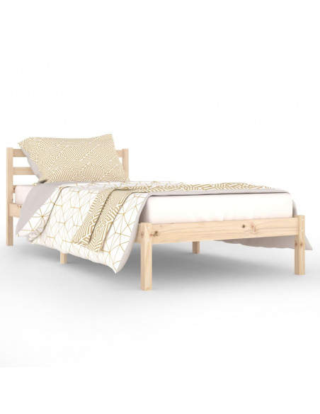 Telaio Letto in Legno Massello di Pino 90x200 cm