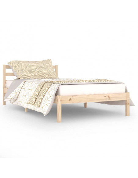 Telaio Letto in Legno Massello di Pino 100x200 cm
