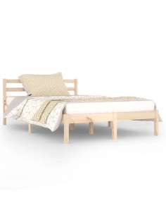 Telaio Letto in Legno Massello di Pino 120x200 cm 2