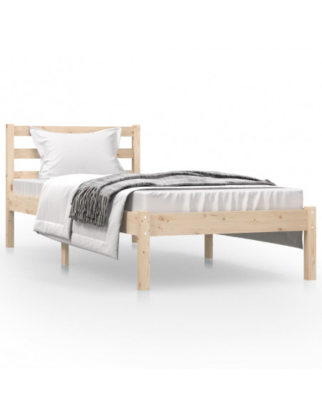 Giroletto in Legno Massello Grigio 75x190 cm Small Single
