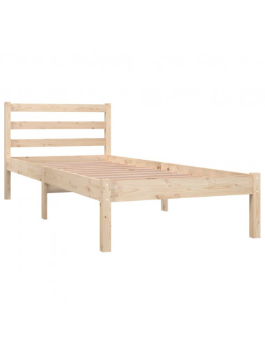 Giroletto in Legno Massello Grigio 75x190 cm Small Single