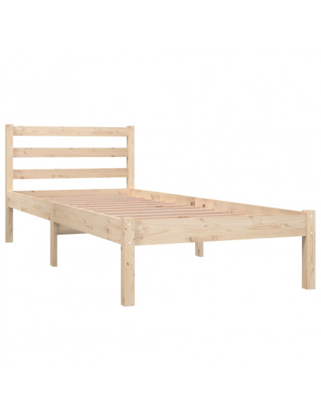 Giroletto in Legno Massello Grigio 75x190 cm Small Single