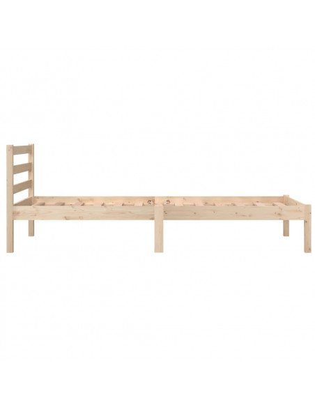 Giroletto in Legno Massello Grigio 75x190 cm Small Single
