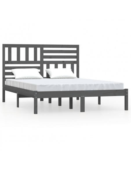 Giroletto Grigio 150x200 cm King in Legno Massello di Pino