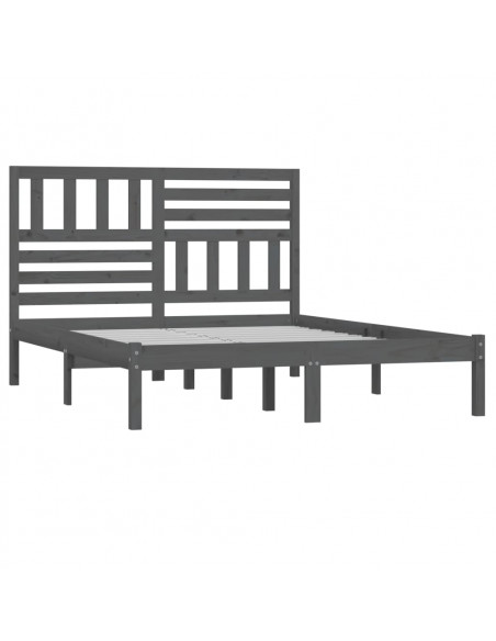 Giroletto Grigio 150x200 cm King in Legno Massello di Pino