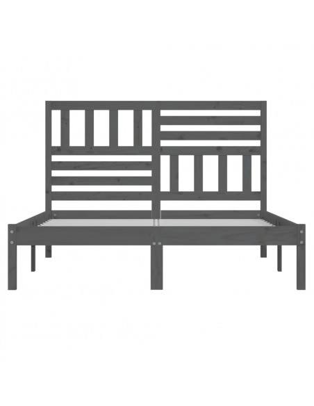 Giroletto Grigio 150x200 cm King in Legno Massello di Pino