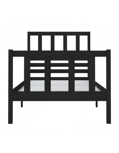 Giroletto Nero 75x190 cm Small Single in Legno Massello