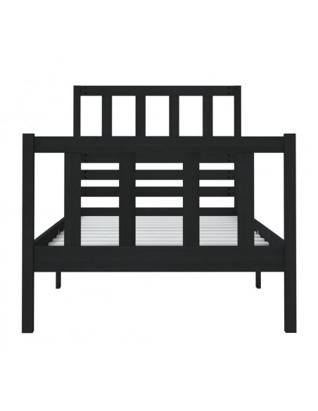 Giroletto Nero 75x190 cm Small Single in Legno Massello