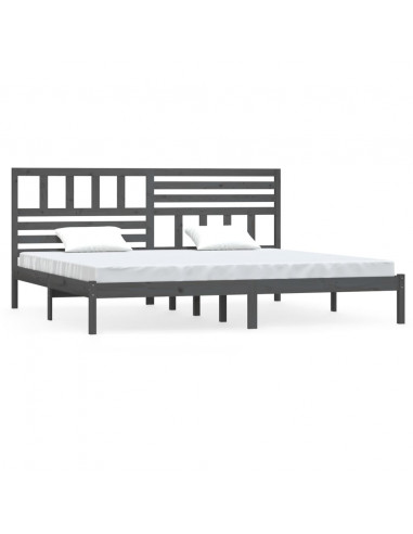 Giroletto Grigio in Legno Massello di Pino 200x200 cm