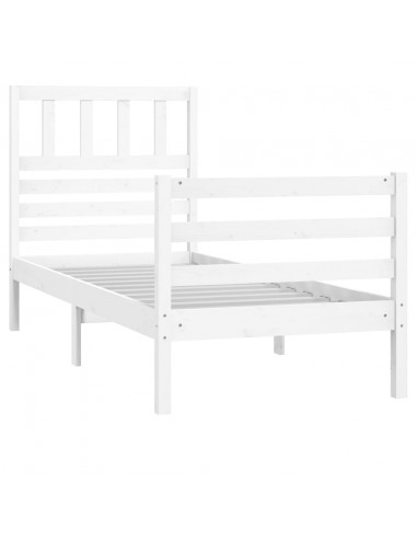 Giroletto Bianco 75x190 cm Small Single in Legno Massello