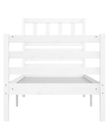 Giroletto Bianco 75x190 cm Small Single in Legno Massello