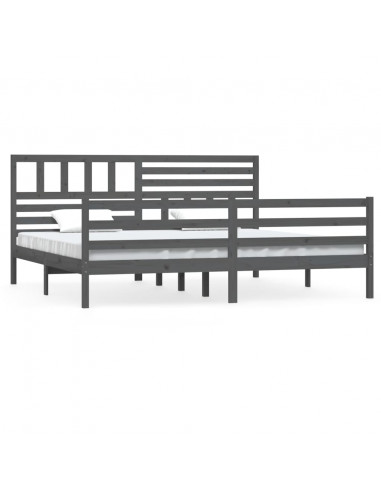 Giroletto Grigio in Legno Massello di Pino 200x200 cm