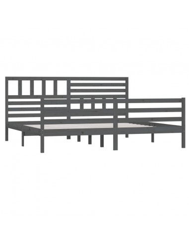 Giroletto Grigio in Legno Massello di Pino 200x200 cm