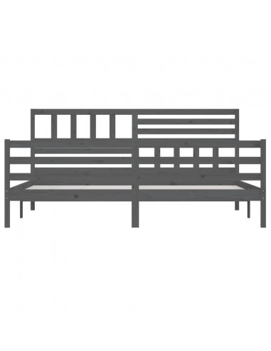 Giroletto Grigio in Legno Massello di Pino 200x200 cm