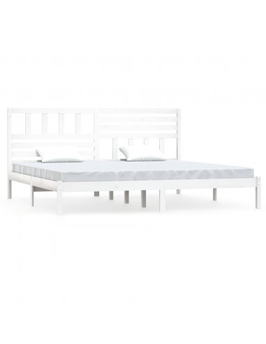 Giroletto Bianco 180x200 cm Super King Legno Massello di Pino