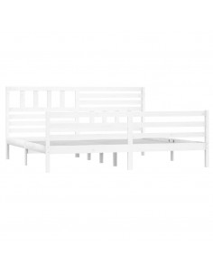 Giroletto Bianco 180x200 cm Super King in Legno Massello 2