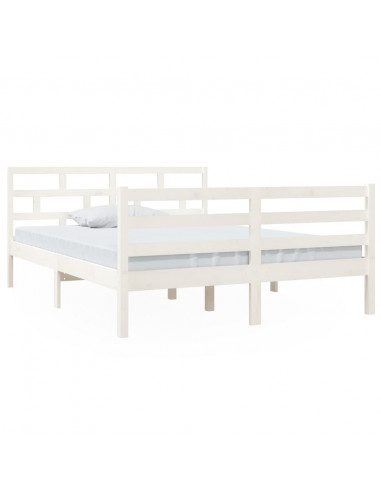 Giroletto Bianco in Legno Massello di Pino 140x190 cm