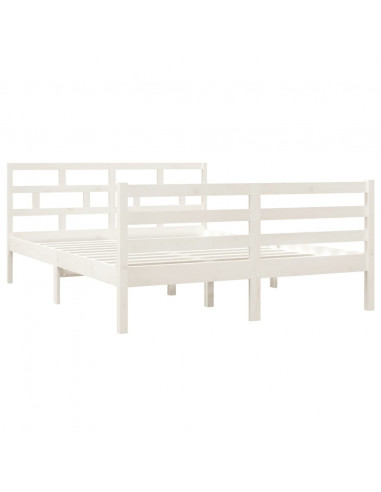 Giroletto Bianco in Legno Massello di Pino 140x190 cm