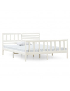 Giroletto Bianco in Legno Massello 140x190 cm 2