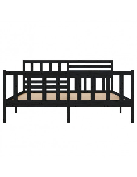 Giroletto Nero in Legno Massello 140x190 cm