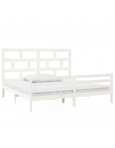 Giroletto Bianco in Legno Massello di Pino 200x200 cm 2