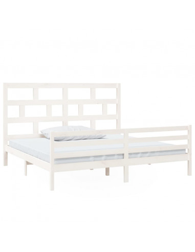 Giroletto Bianco in Legno Massello di Pino 200x200 cm