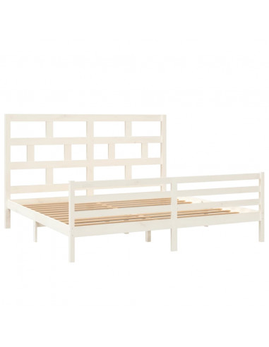 Giroletto Bianco in Legno Massello di Pino 200x200 cm