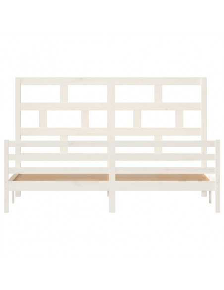Giroletto Bianco in Legno Massello di Pino 200x200 cm