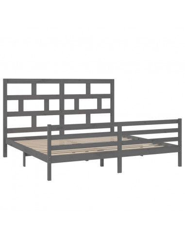 Giroletto Grigio in Legno Massello di Pino 200x200 cm