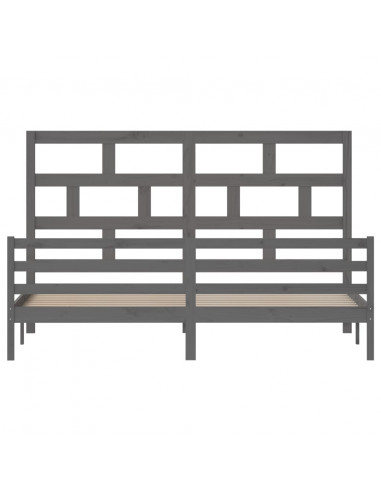 Giroletto Grigio in Legno Massello di Pino 200x200 cm