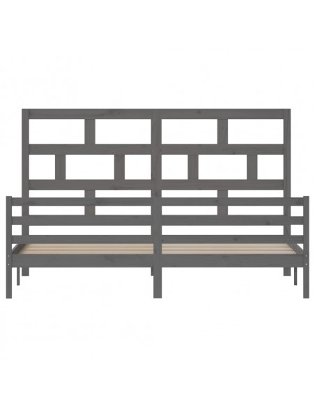 Giroletto Grigio in Legno Massello di Pino 200x200 cm