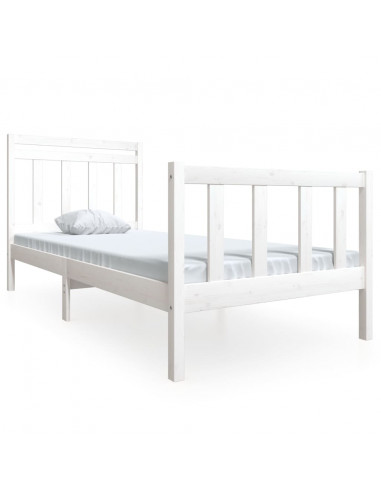 Giroletto Bianco 90x190 cm Single in Legno Massello