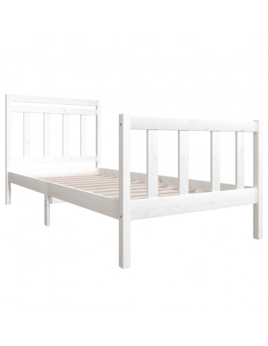 Giroletto Bianco 90x190 cm Single in Legno Massello