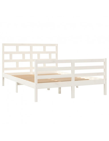 Giroletto Bianco in Legno Massello di Pino 140x200 cm