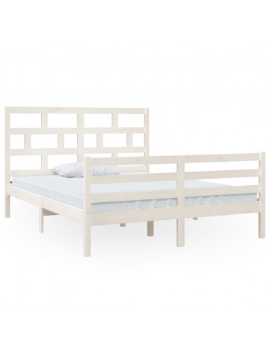 Giroletto Bianco in Legno Massello 150x200 cm King Size