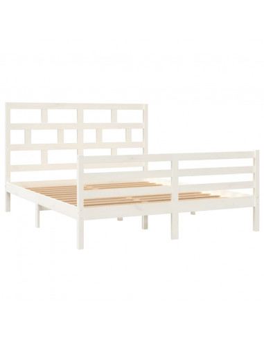 Giroletto Bianco in Legno Massello 150x200 cm King Size