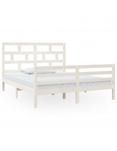 Giroletto Bianco in Legno Massello di Pino 160x200 cm 2