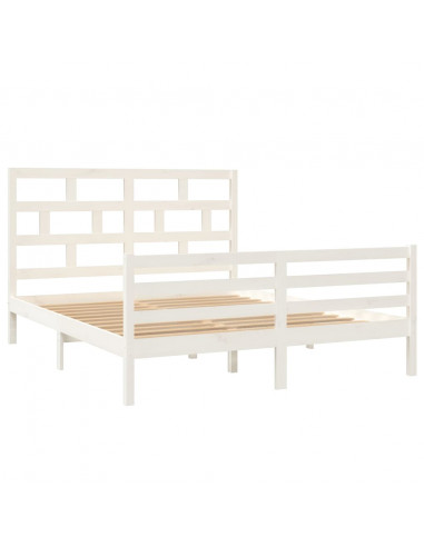 Giroletto Bianco in Legno Massello di Pino 160x200 cm