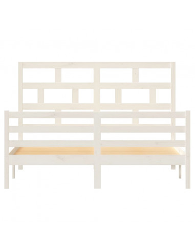 Giroletto Bianco in Legno Massello di Pino 160x200 cm