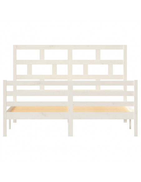 Giroletto Bianco in Legno Massello di Pino 160x200 cm