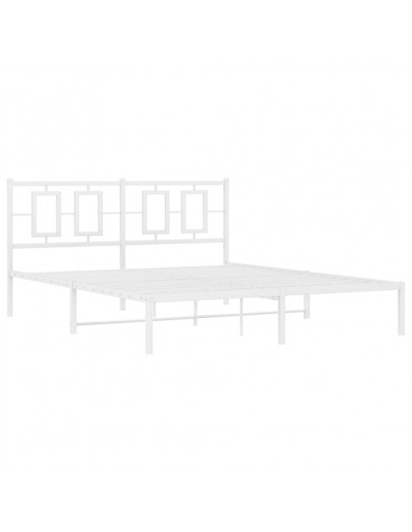 Giroletto con Testiera Metallo Bianco 150x200 cm