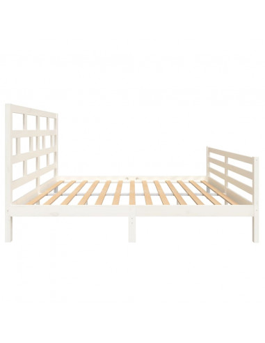 Giroletto Bianco in Legno Massello di Pino 160x200 cm