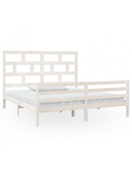 Giroletto Bianco in Legno Massello 180x200 cm Super King