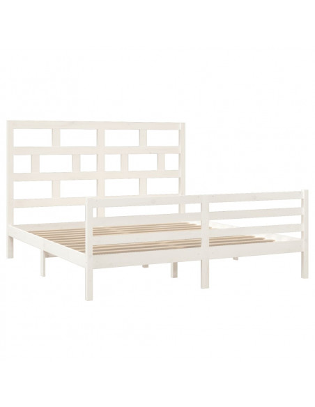 Giroletto Bianco in Legno Massello 180x200 cm Super King