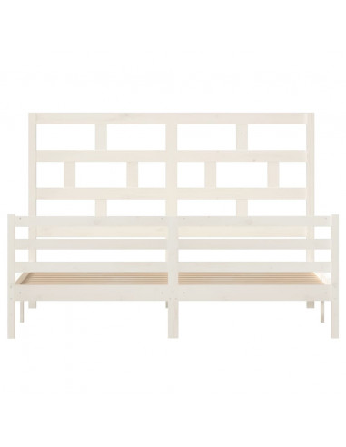 Giroletto Bianco in Legno Massello 180x200 cm Super King