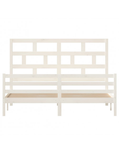 Giroletto Bianco in Legno Massello 180x200 cm Super King